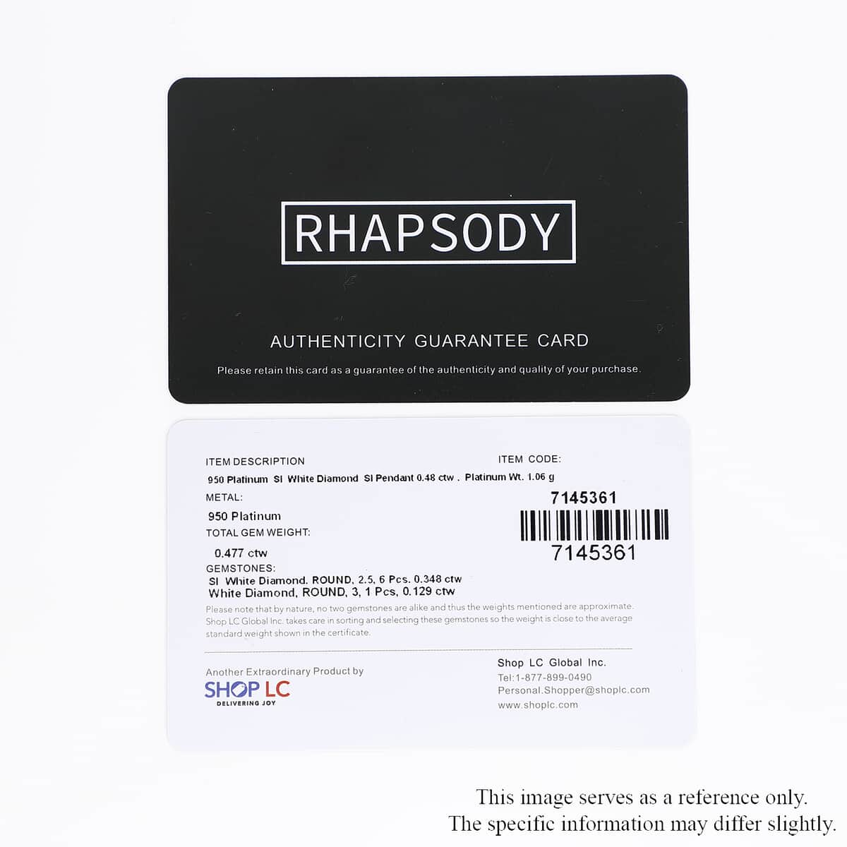 Rhapsody IGI Certified 950 Platinum E-F VS Diamond Pendant 0.50 ctw image number 5