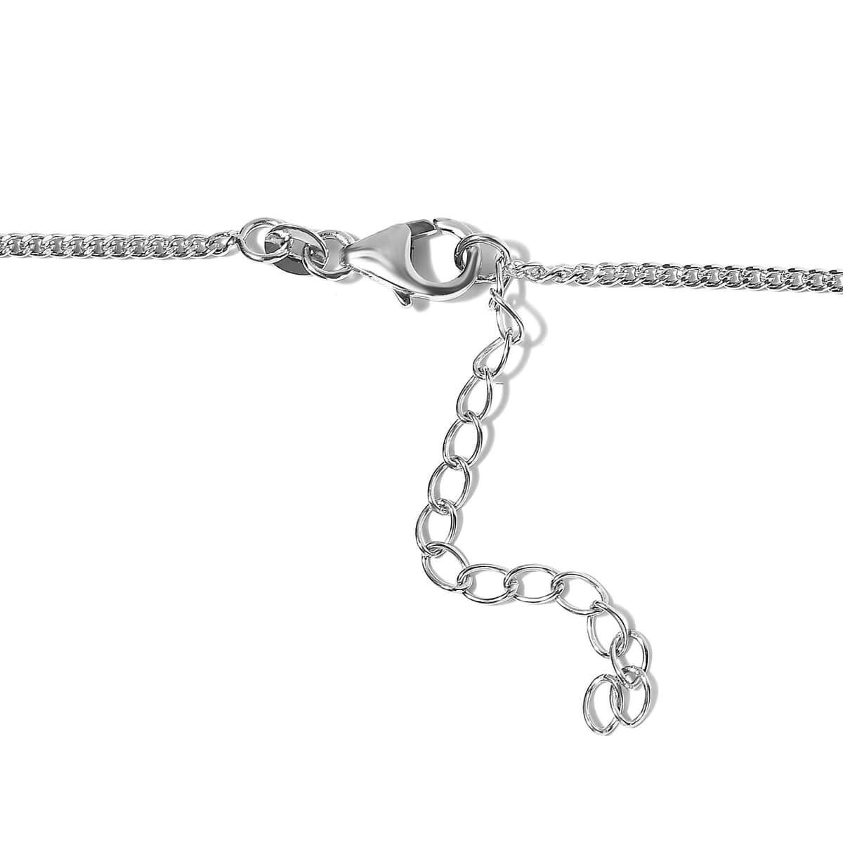 Orissa Rhodolite Garnet Fancy Tennis Necklace 18 Inches in Platinum Over Sterling Silver 18.40 ctw image number 4
