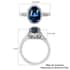 One Of A Kind RHAPSODY 950 Platinum AAAA Royal Ceylon Sapphire and E-F VS2 Diamond Halo Ring (Size 7.0) 5.50 Grams 5.15 ctw image number 5