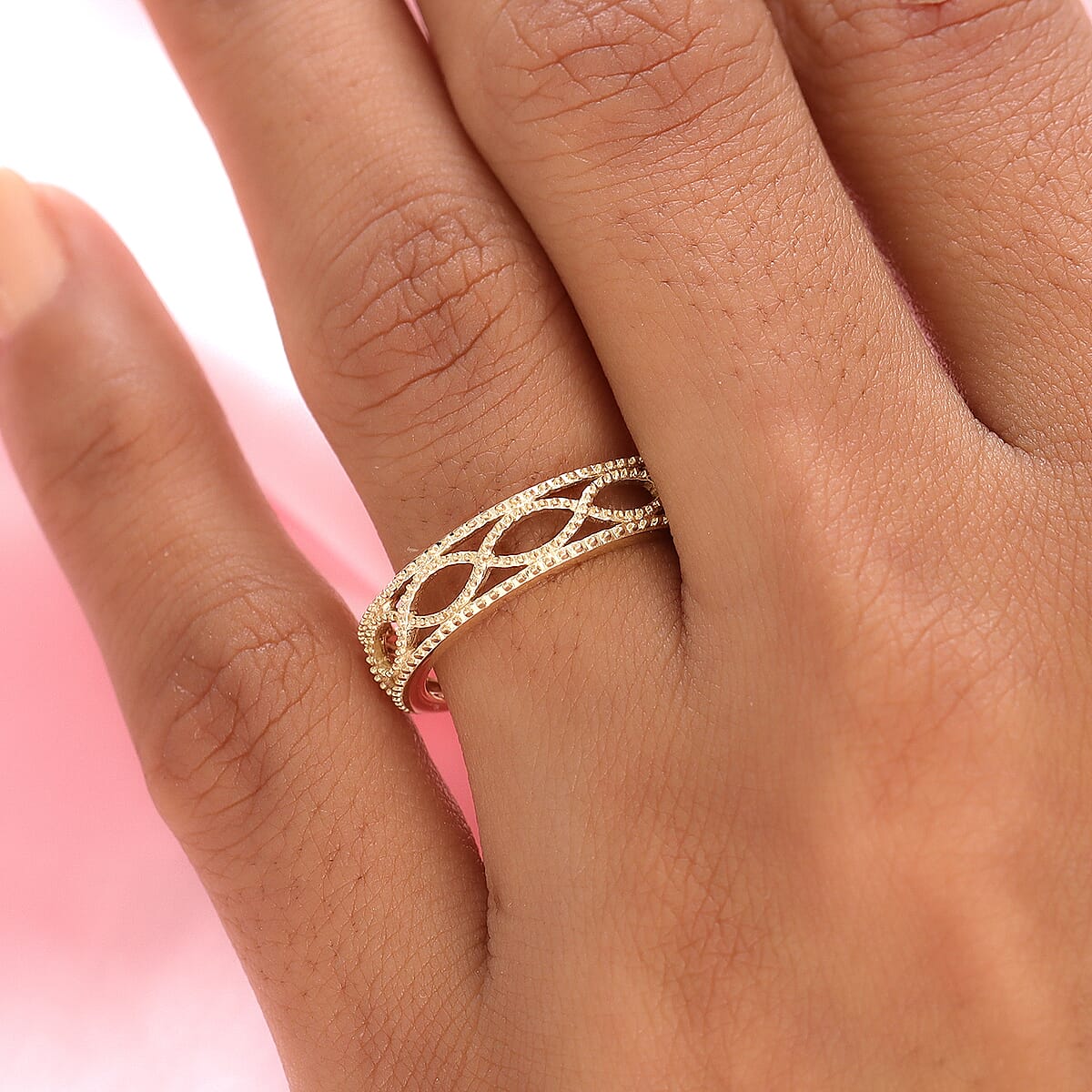 Luxoro 10K Yellow Gold Band Ring (Size 7.0) 2.35 Grams image number 2