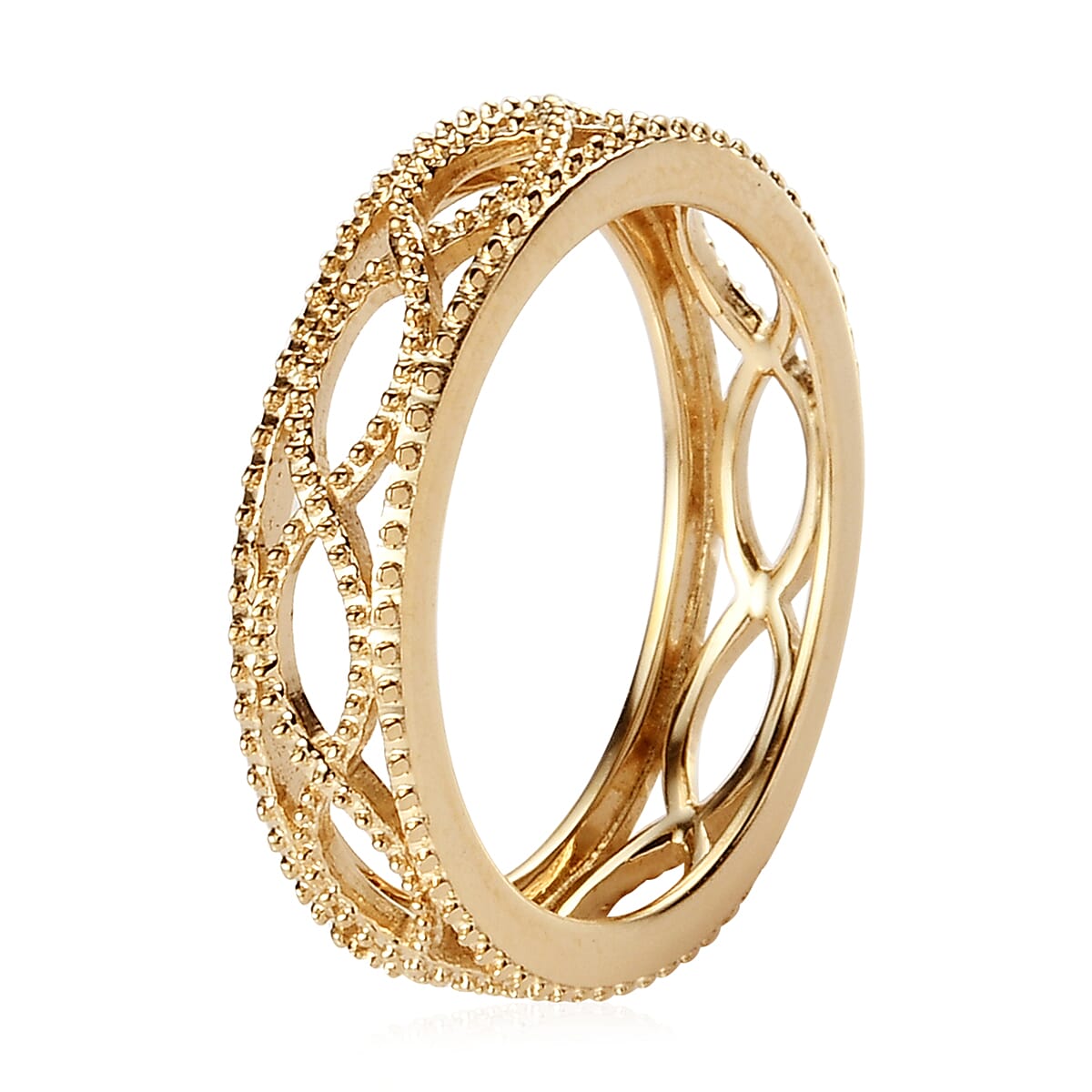 Luxoro 10K Yellow Gold Band Ring (Size 7.0) 2.35 Grams image number 3