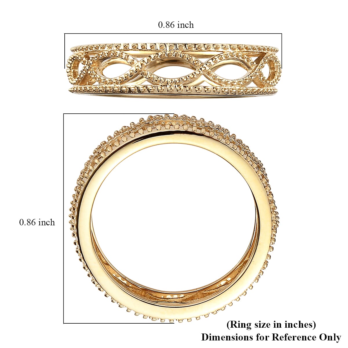 Luxoro 10K Yellow Gold Band Ring (Size 7.0) 2.35 Grams image number 5