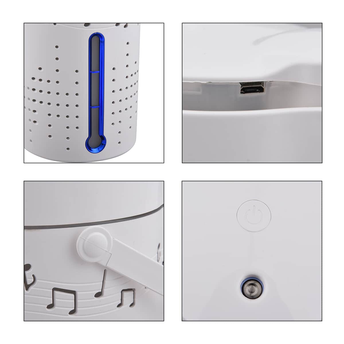 Music Humidifier (1000 ml) with Carry Handle and LED light and USB Cable image number 4
