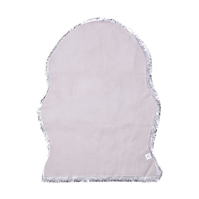 Homesmart Gray Small Skin Shape Stitched Backing Faux Fur Glitter Carpet with Foam Inside and 2pcs Cushion Cover