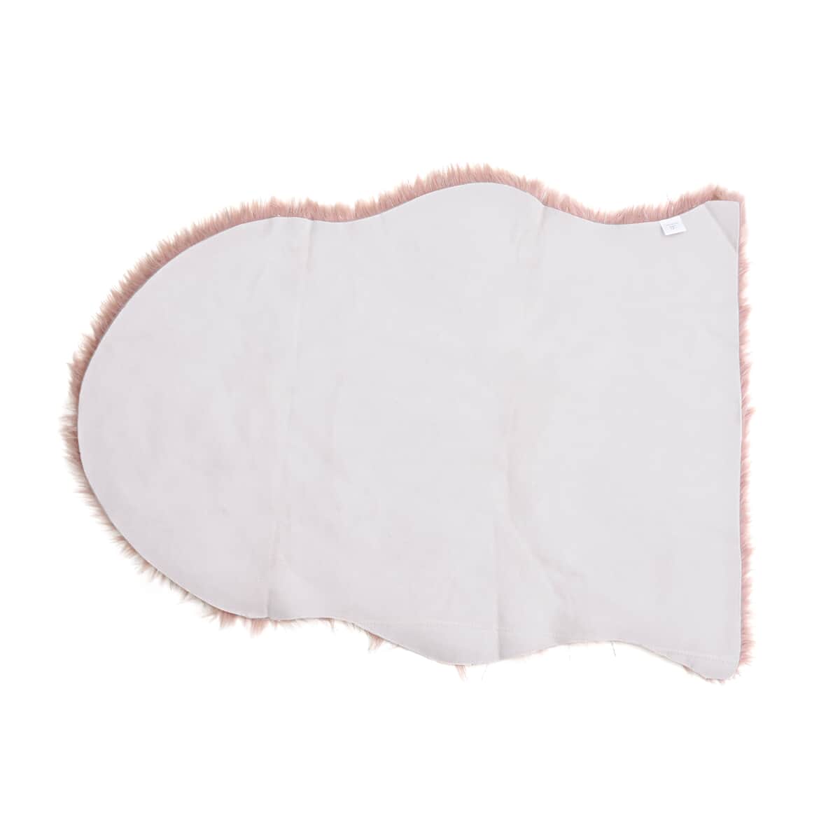 Homesmart Pink Small Skin Shape Stitched Backing Faux Fur Glitter Carpet with Foam Inside and 2pcs Cushion Cover image number 3