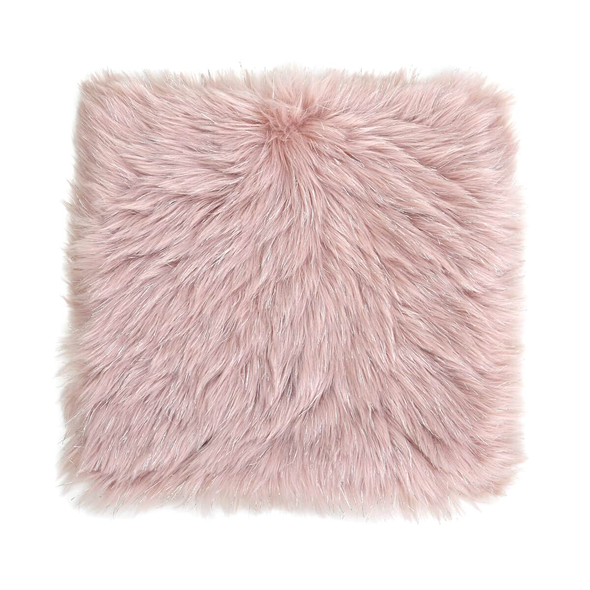 Homesmart Pink Small Skin Shape Stitched Backing Faux Fur Glitter Carpet with Foam Inside and 2pcs Cushion Cover image number 4