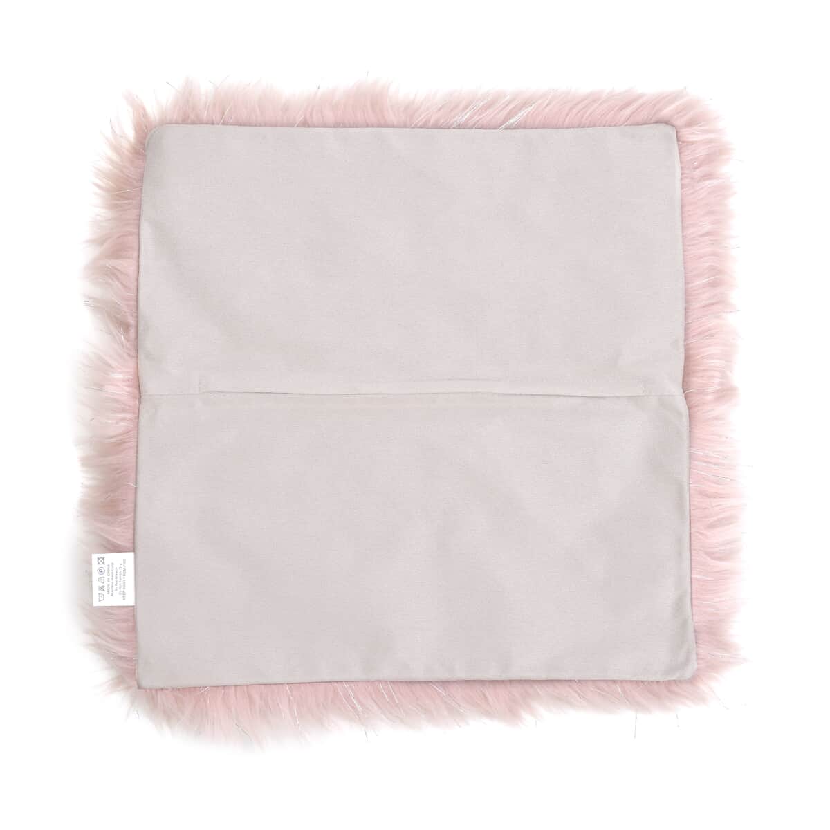 Homesmart Pink Small Skin Shape Stitched Backing Faux Fur Glitter Carpet with Foam Inside and 2pcs Cushion Cover image number 5