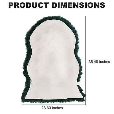 Homesmart Forest Green Faux Fur Carpet, Anti Skid Ultra Soft Wrinkle Resistant Faux Fur Fluffy Area Rug for Bedroom Living Room, Bedside Floor Mat