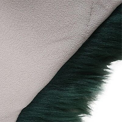Homesmart Forest Green Faux Fur Carpet, Anti Skid Ultra Soft Wrinkle Resistant Faux Fur Fluffy Area Rug for Bedroom Living Room, Bedside Floor Mat