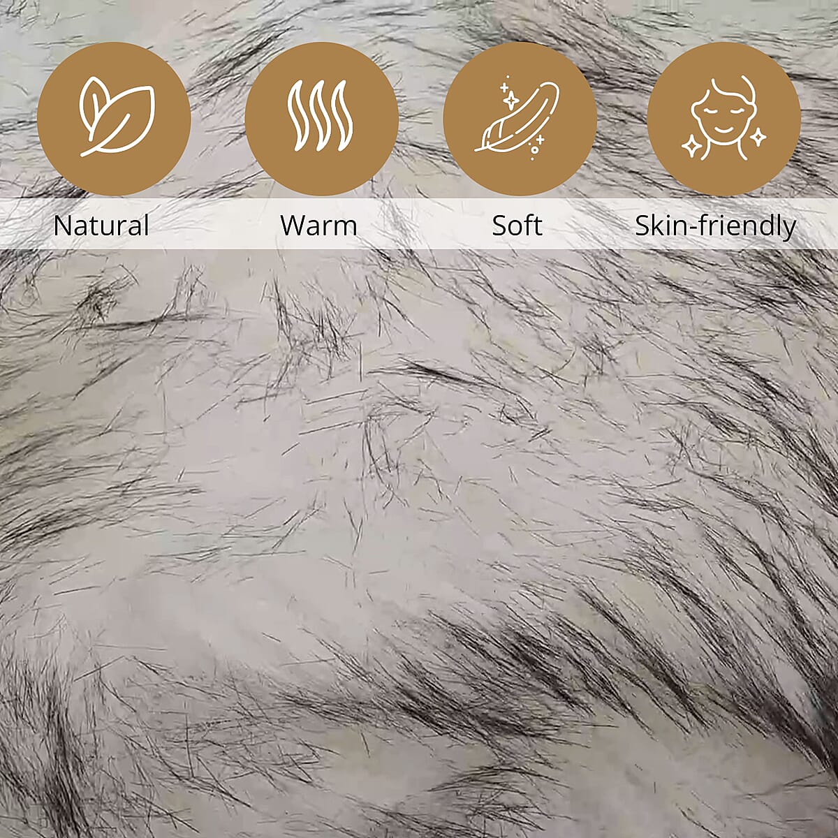 Homesmart White Faux Fur Carpet, Anti Skid Ultra Soft Wrinkle Resistant Faux Fur Fluffy Area Rug for Bedroom Living Room, Bedside Floor Mat image number 1