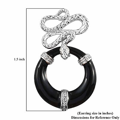 Karis Fancy Snake Earrings in Platinum Bond