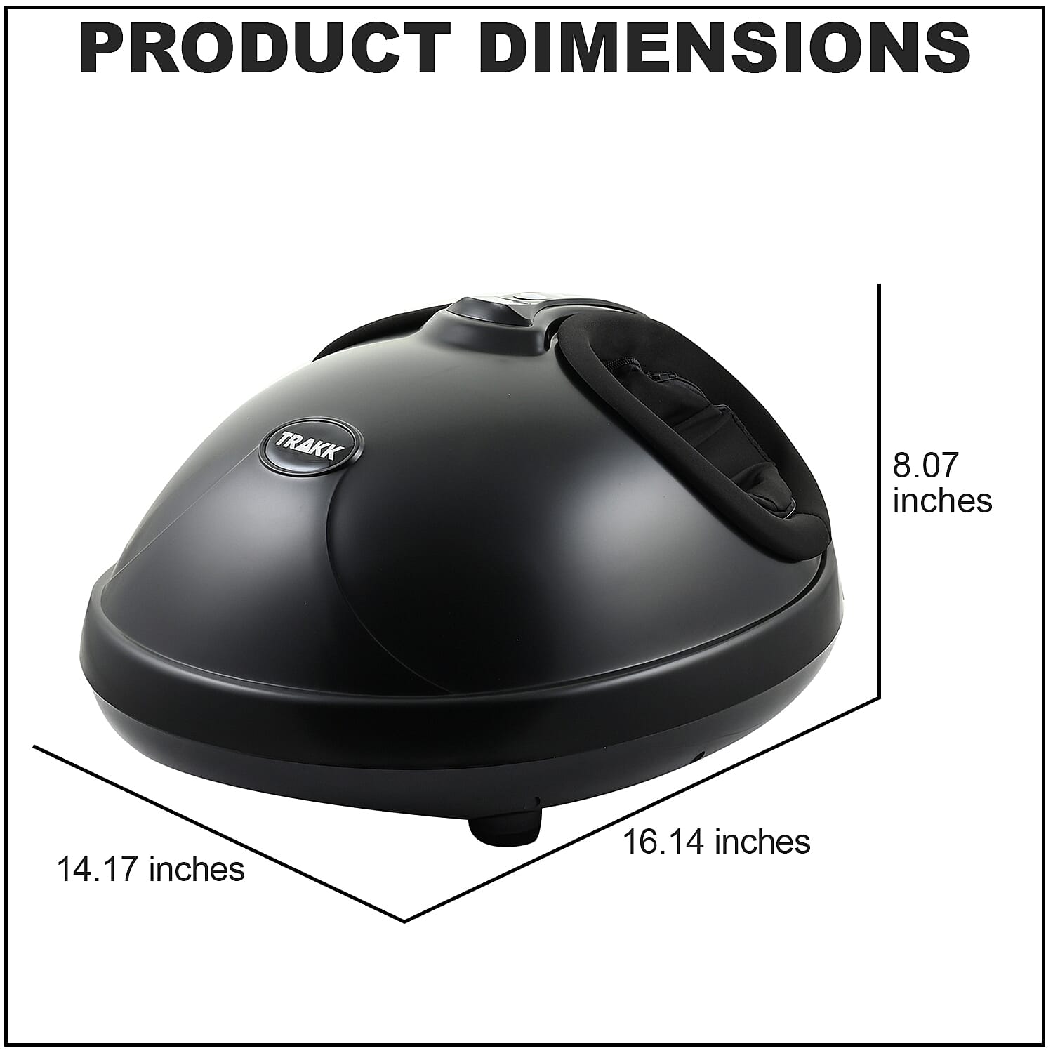 TRAKK Shiatsu Deep Tissue Air Compression Foot Massager with Kneading and Heat -Black