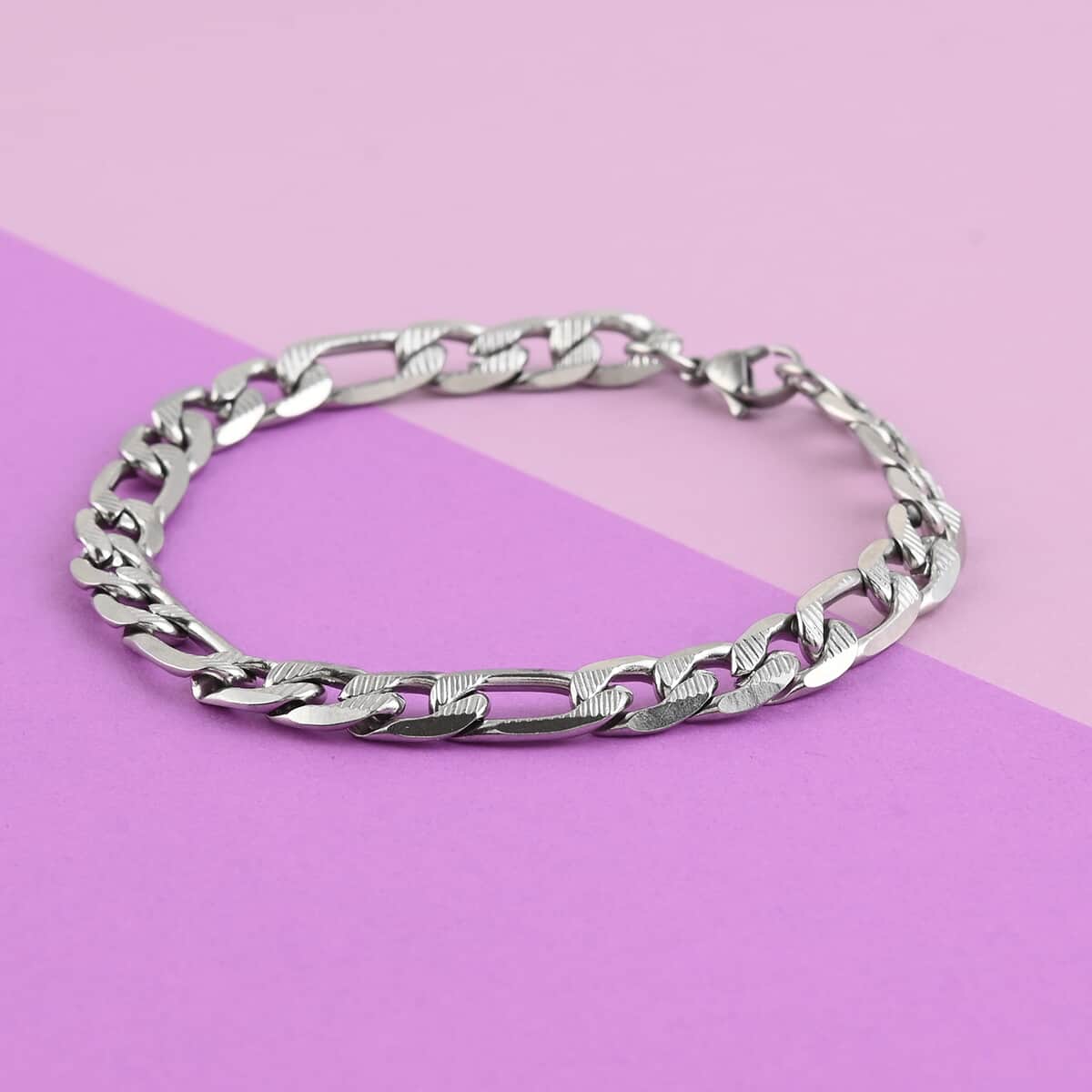 Figaro Bracelet in Stainless Steel (8.50 In) 14.40 Grams image number 1