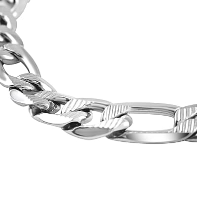 Figaro Bracelet in Stainless Steel (8.50 In) 14.40 Grams