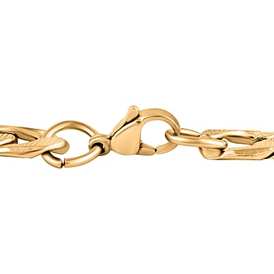 Curb Chain Necklace in ION Plated Yellow Gold Stainless Steel 24 Inches 26.80 Grams