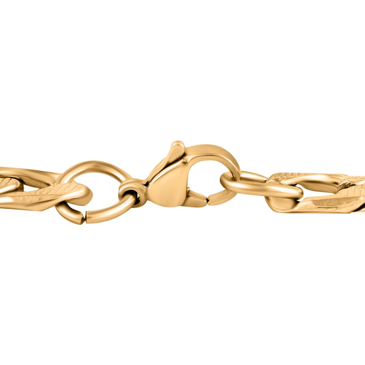 Curb Chain Necklace in ION Plated Yellow Gold Stainless Steel 24 Inches 26.80 Grams image number 2