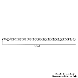 Curb Chain Bracelet in Stainless Steel (8.50 In) 20 Grams