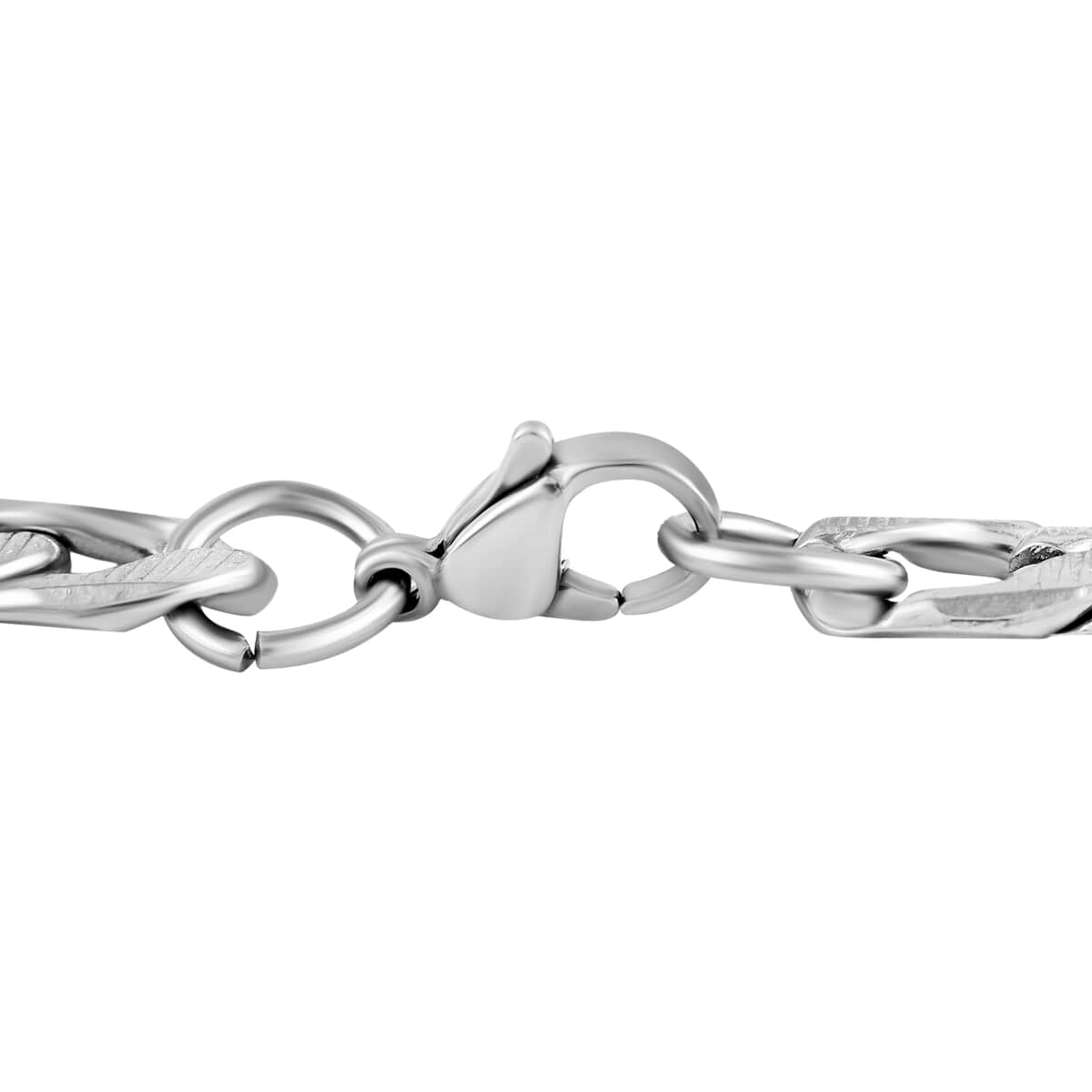 Curb Necklace 24 Inches in Stainless Steel 44.40 Grams image number 2