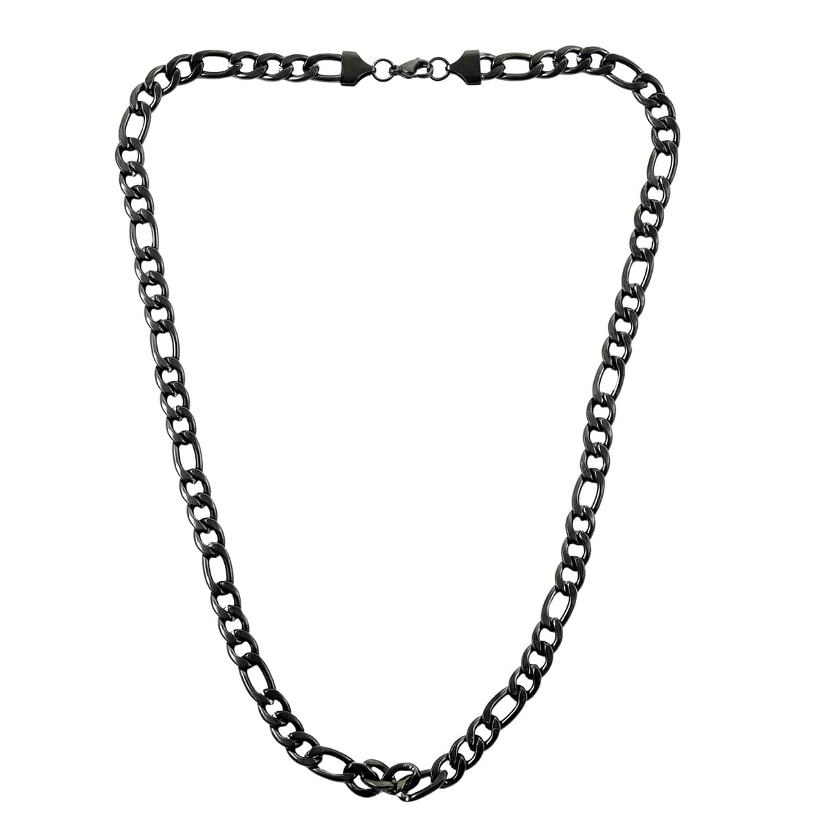 Figaro Necklace 24 Inches in ION Plated Black Stainless Steel 56.30 Grams image number 2