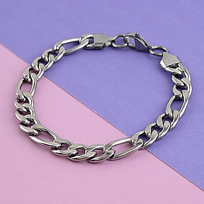 Figaro Bracelet in Stainless Steel (8.50 In) 18.40 Grams