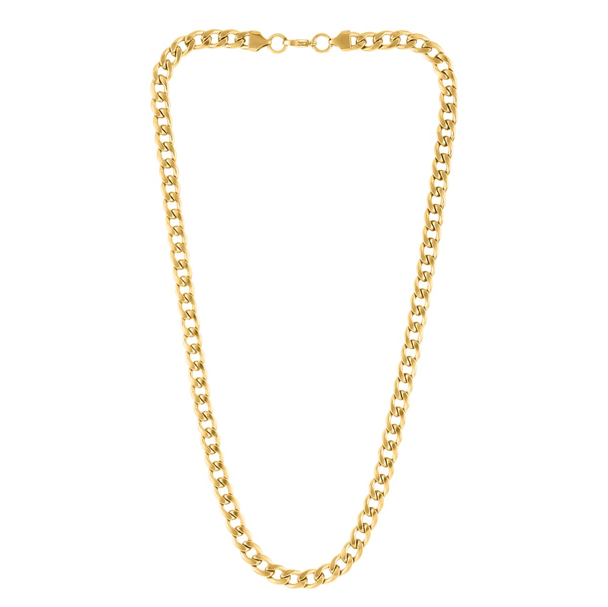 Curb Chain Necklace in ION Plated Yellow Gold Stainless Steel (24 Inches ) 59.60 Grams image number 2