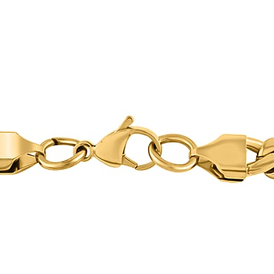 Curb Chain Necklace in ION Plated Yellow Gold Stainless Steel (24 Inches ) 59.60 Grams