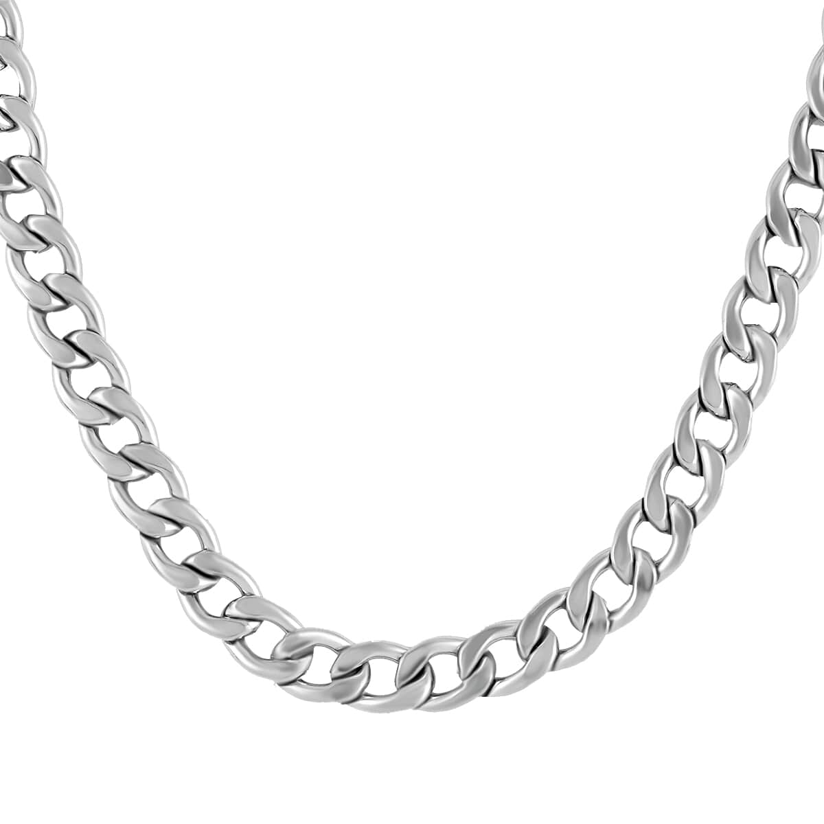 Curb Chain Necklace  in Stainless Steel (24 Inches) 60.10 Grams image number 0