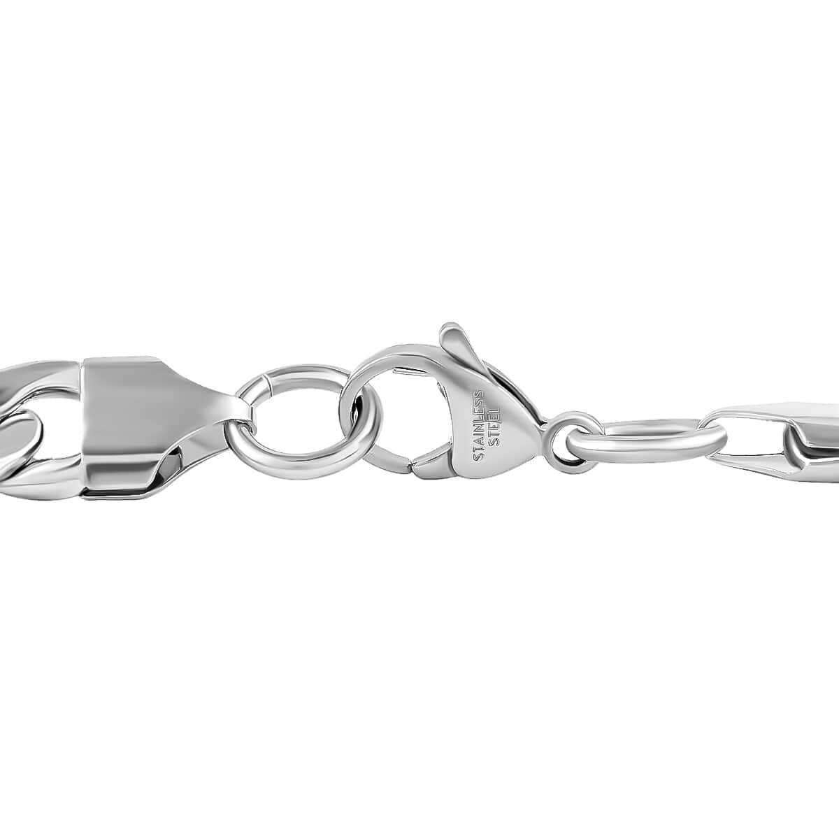 Curb Chain Necklace  in Stainless Steel (24 Inches) 60.10 Grams image number 2