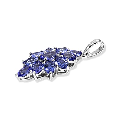 Premium Tanzanite 2.10 ctw Pendant without Chain in Platinum Over Sterling Silver