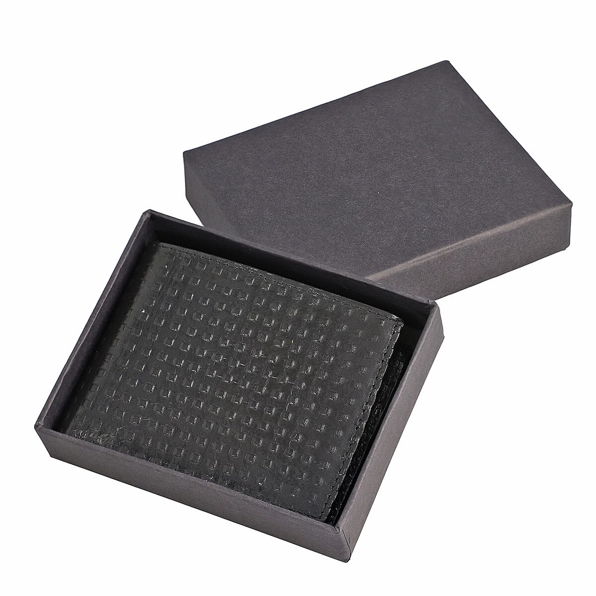 Black RFID Protected Genuine Leather Bi Fold Men's Wallet image number 4