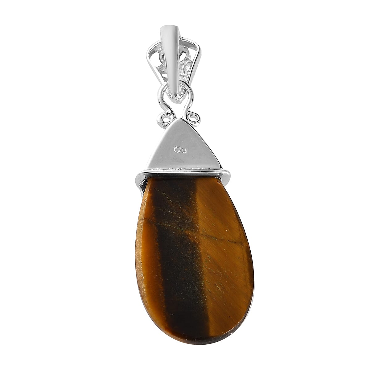 Tiger's Eye and Brazilian Citrine Dragonfly Pendant in Platinum Over Copper 20.75 ctw image number 3