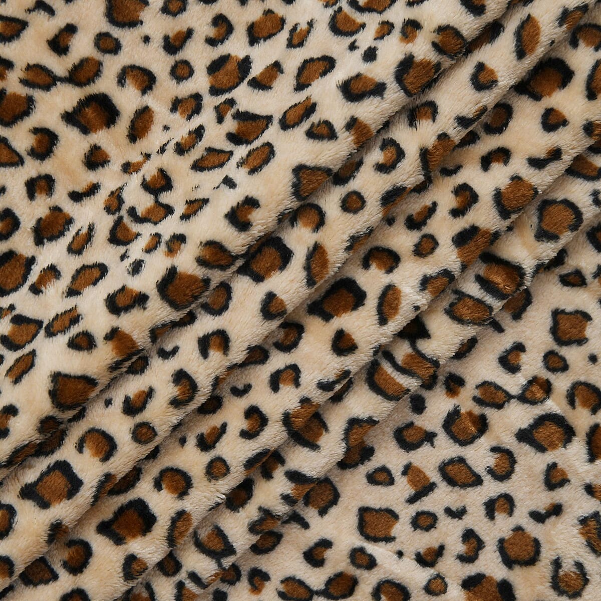 Homesmart Brown Striking leopard Pattern Flannel Single Layer Blanket , Polyester Printing Blanket , All Weather Trip Blanket , Spring Throw Blanket image number 4