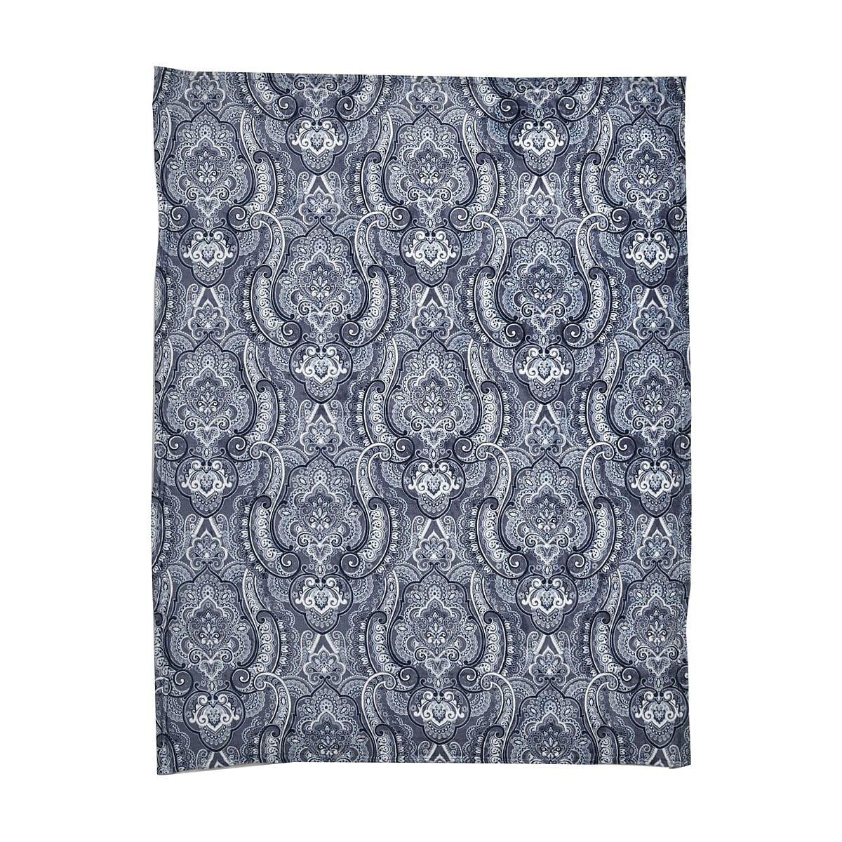 Homesmart Blue Intricate Ethnic Pattern Flannel Single Layer Blanket , Polyester Printing Blanket , All Weather Trip Blanket , Spring Throw Blanket image number 1