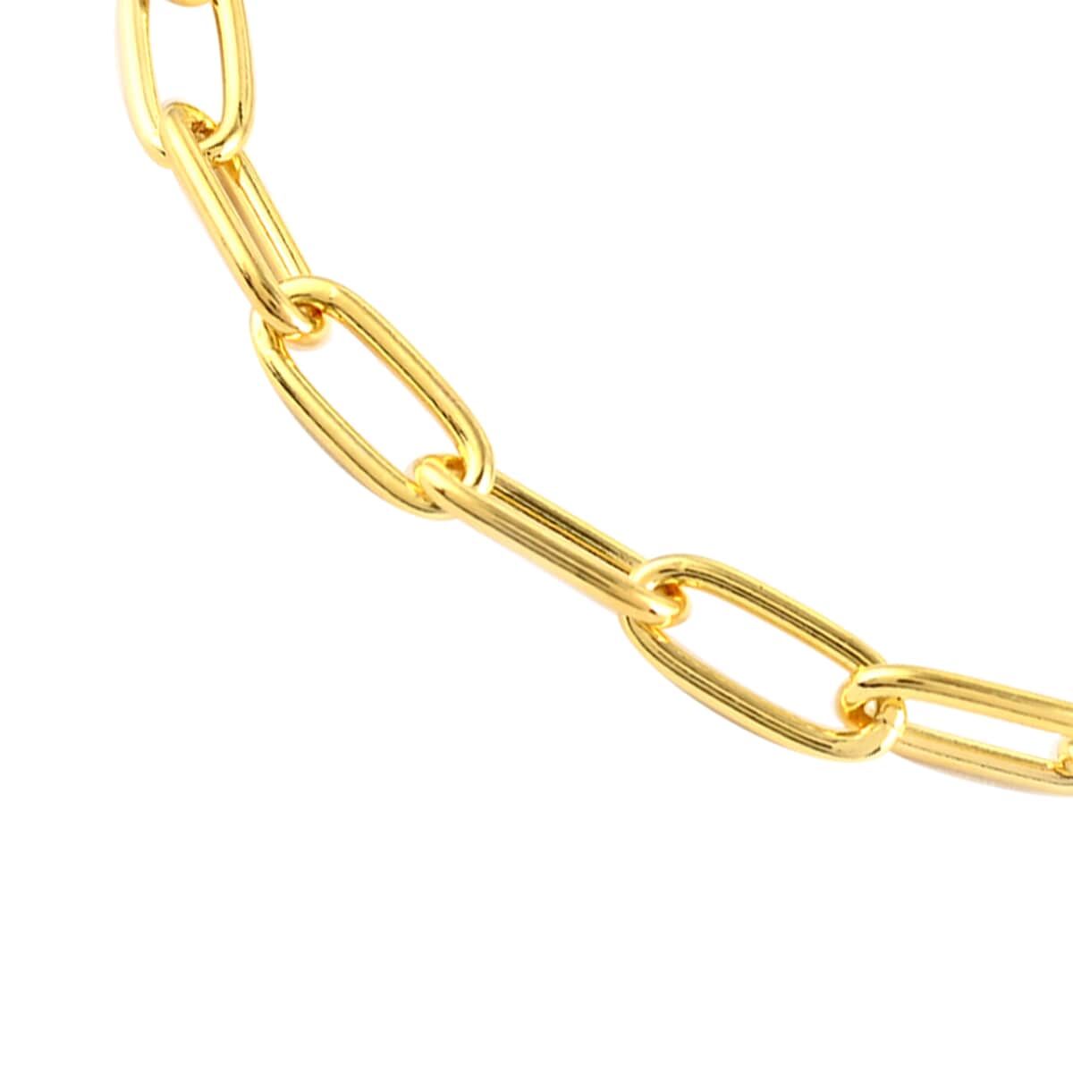 Italian 14K Yellow Gold Over Sterling Silver 4.5mm Paperclip Bracelet (7.00 In) 5.40 Grams image number 2