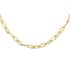 Italian 14K Yellow Gold Over Sterling Silver 4mm Diamond Cut Paperclip Necklace 24 Inches 12.90 Grams image number 0