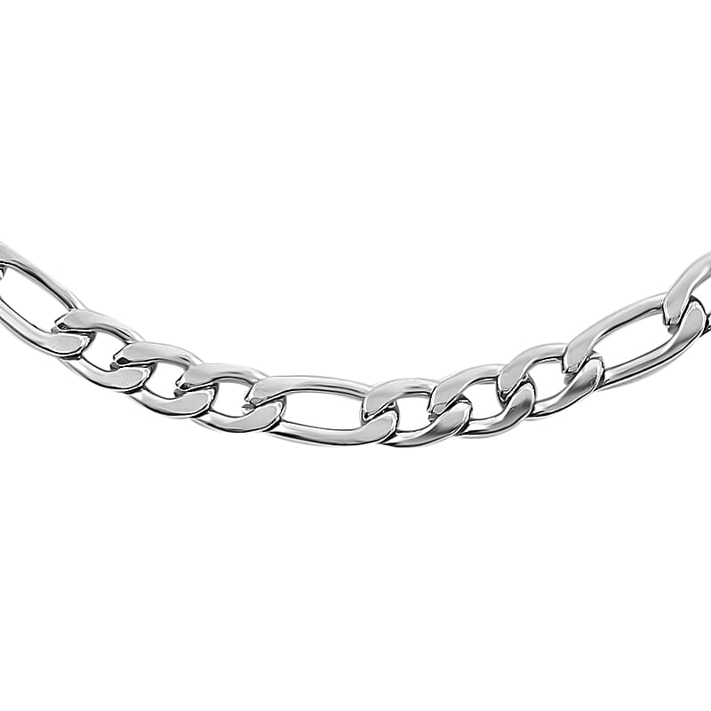 Figaro Necklace 24 Inches in Stainless Steel 16.50 Grams