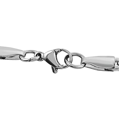 Figaro Necklace 24 Inches in Stainless Steel 16.50 Grams