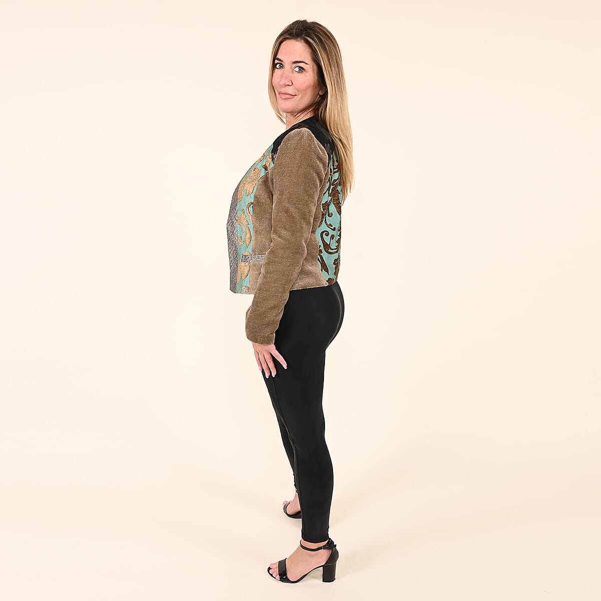 Tamsy Turquoise and Tan Baroque Jacket - Small image number 2