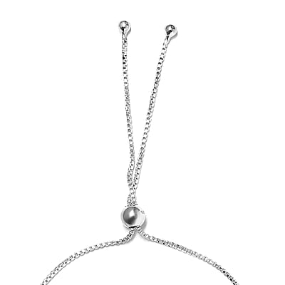 Lustro Stella Made with Finest Multi Color CZ Bolo Bracelet in Platinum Over Sterling Silver 7.65 ctw