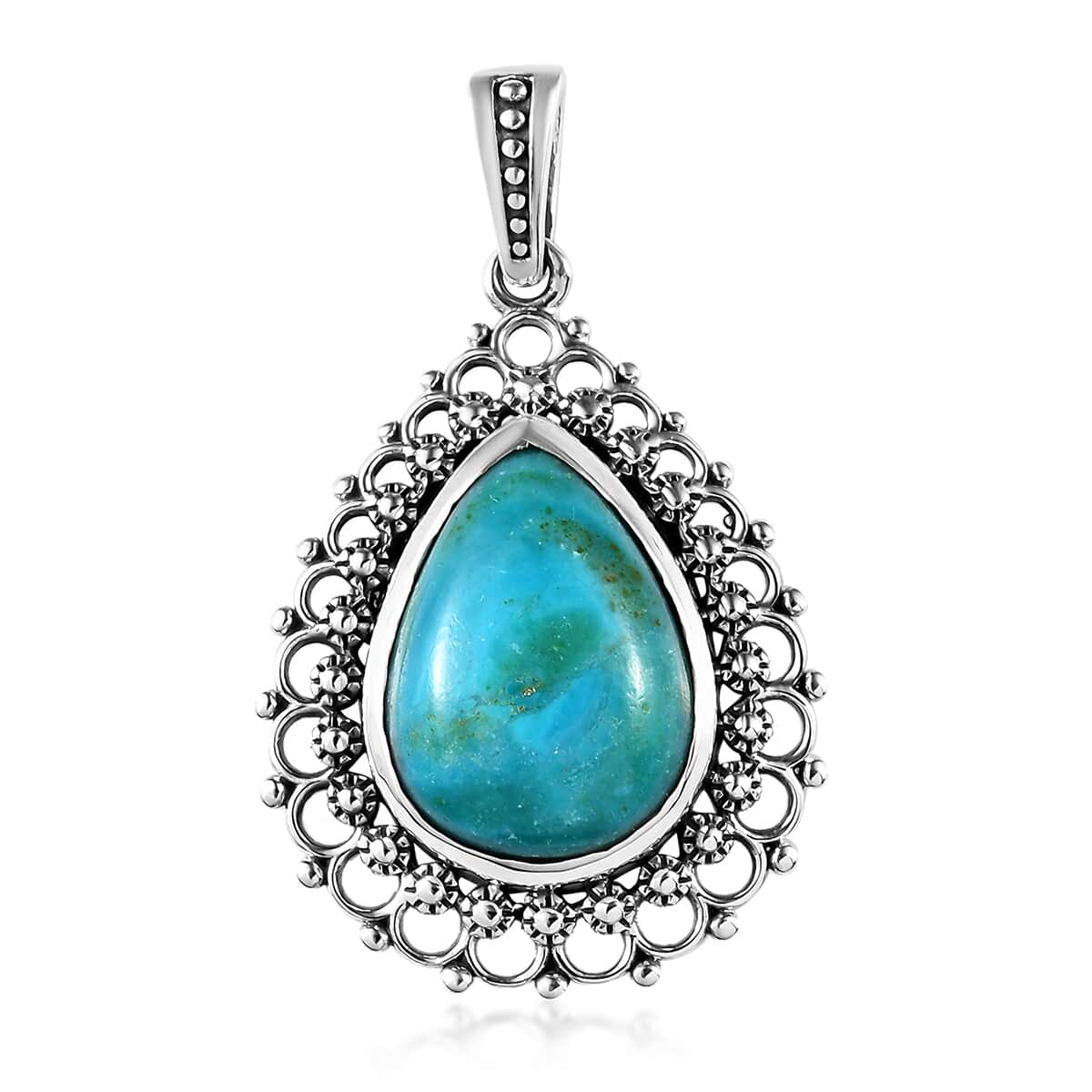 Artisan Crafted Peruvian Opalina Pendant in Sterling Silver 8.75 ctw image number 0