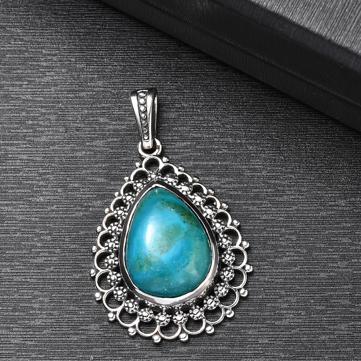 Artisan Crafted Peruvian Opalina Pendant in Sterling Silver 8.75 ctw image number 1