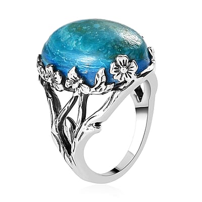 Artisan Crafted Peruvian Opalina Solitaire Ring in Sterling Silver (Size 10.0) 9.90 ctw