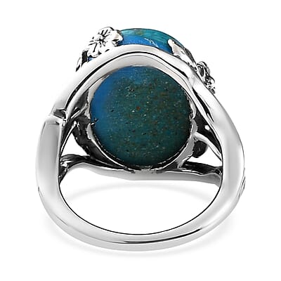 Artisan Crafted Peruvian Opalina Solitaire Ring in Sterling Silver (Size 10.0) 9.90 ctw