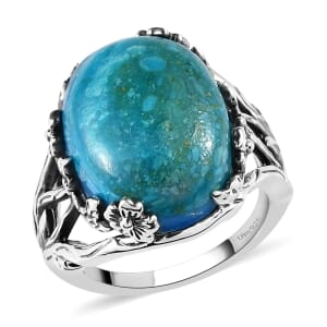 Artisan Crafted Peruvian Opalina Solitaire Ring in Sterling Silver (Size 7.0) 9.90 ctw