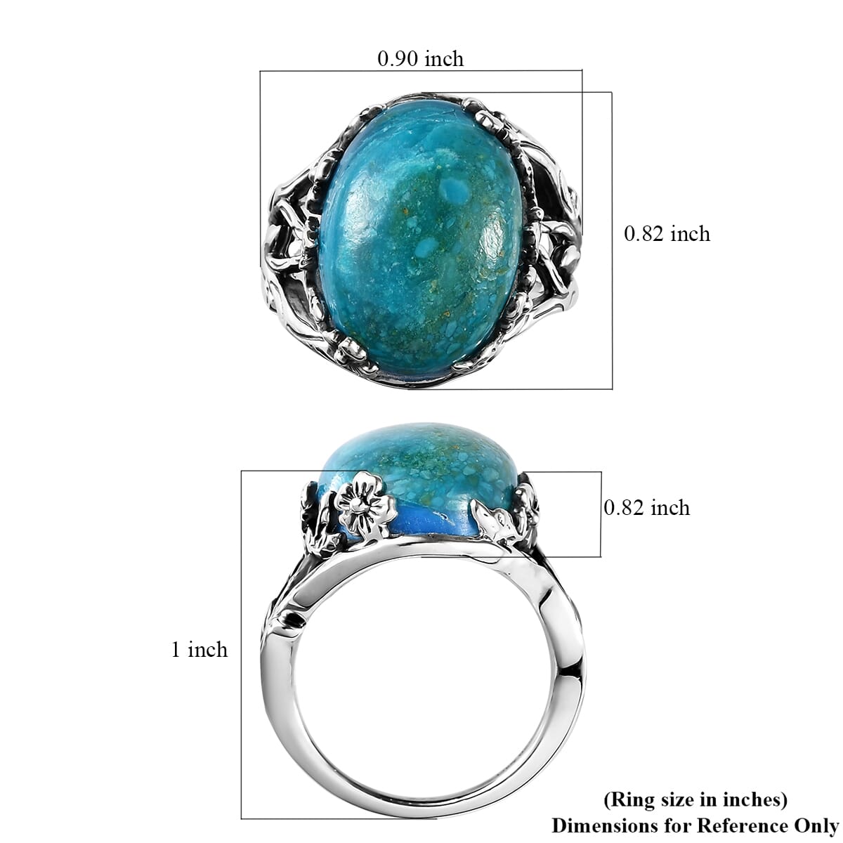 Artisan Crafted Peruvian Opalina Solitaire Ring in Sterling Silver (Size 7.0) 9.90 ctw image number 5