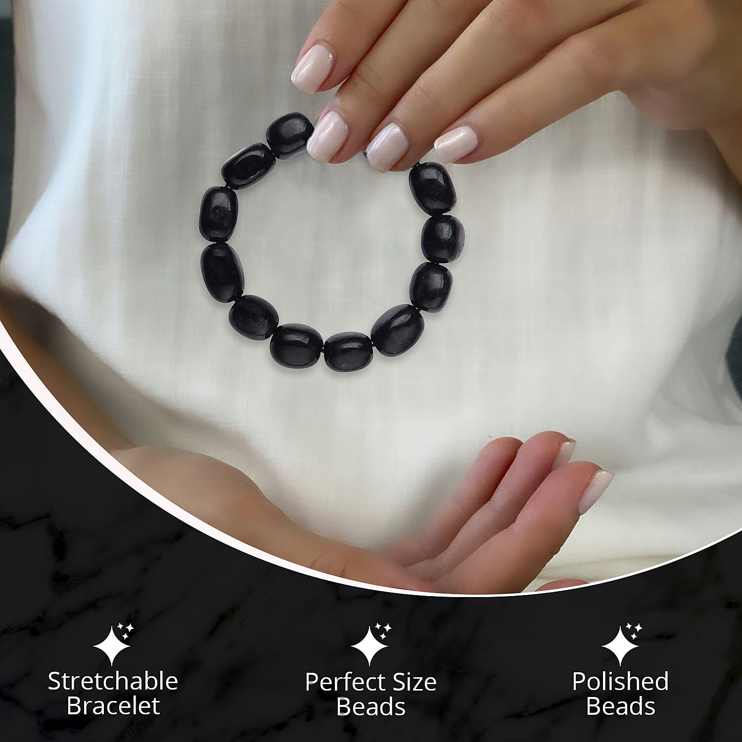 健康アクセサリー BLACK JADE BRACELET 健康アクセサリー BLACK JADE BRACELET Jade, Black Onyx & 925