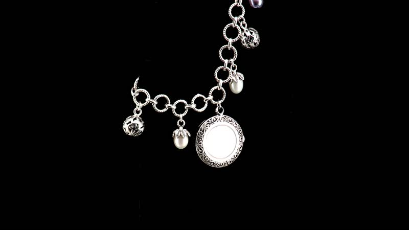 Eon 1962 Swiss Movement Mother Of Pearl and Freshwater Pearl Bracelet Watch in Sterling Silver (6.50-8.00In) (22 mm Case)