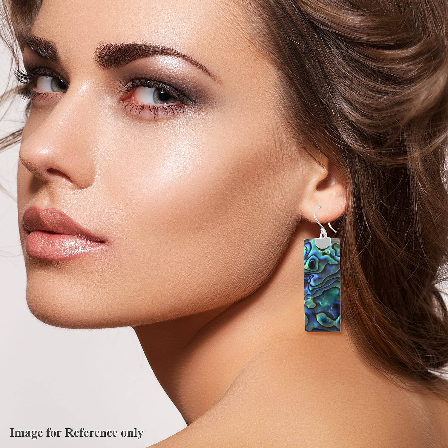 Abalone Shell Dangle Earrings in Sterling Silver
