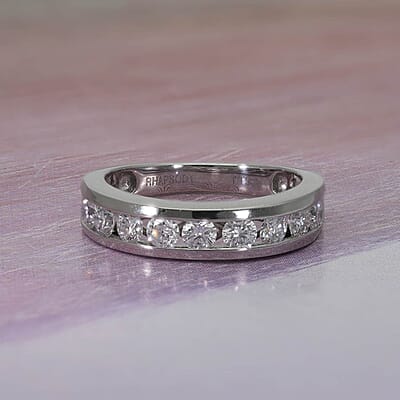 Rhapsody IGI Certified 950 Platinum Diamond (E-F, VS) Ring (Size 6.0) (5.75 g) 1.00 ctw