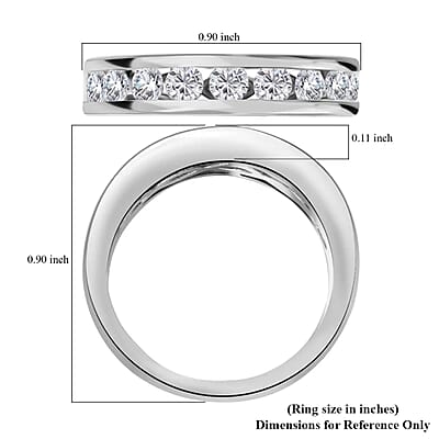 Rhapsody IGI Certified 950 Platinum Diamond (E-F, VS) Ring (Size 6.0) (5.75 g) 1.00 ctw
